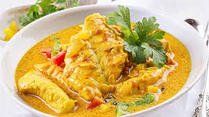 Coconut Fish Curry dinner at GoldStar Hotel