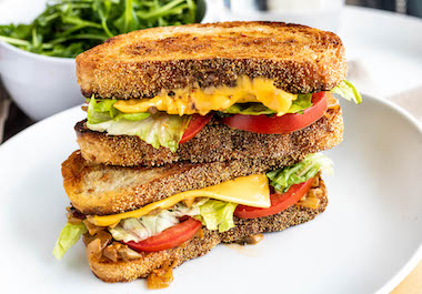 Grilled Cheese Sandwich at GoldStar Hotel dinner